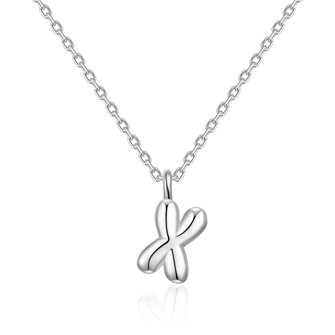 Kid's Sterling Silver Letter X Initial Necklace - Philip Jones Jewellery