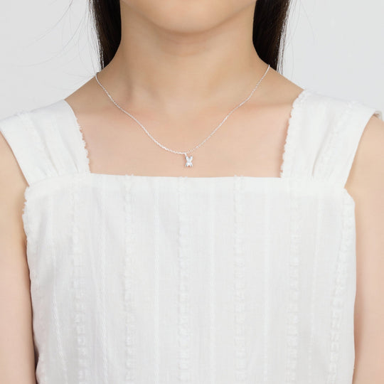 Kid's Sterling Silver Letter X Initial Necklace - Philip Jones Jewellery