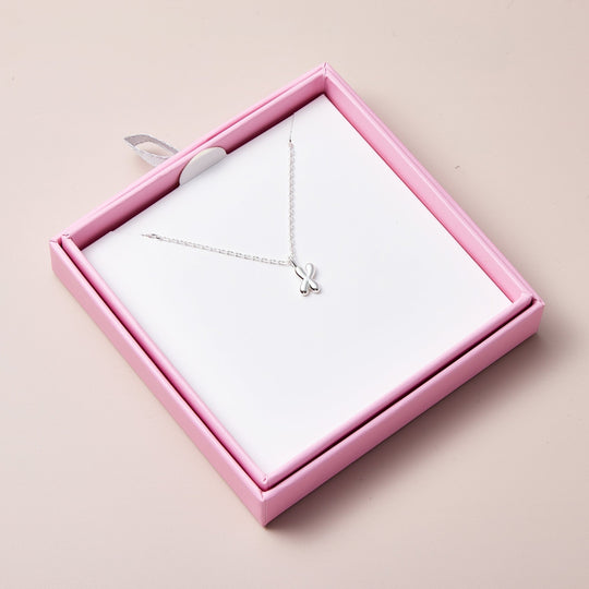 Kid's Sterling Silver Letter X Initial Necklace - Philip Jones Jewellery