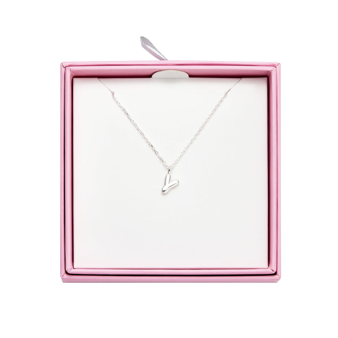 Kid's Sterling Silver Letter Y Initial Necklace - Philip Jones Jewellery