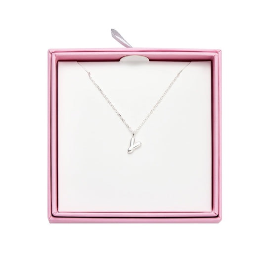 Kid's Sterling Silver Letter Y Initial Necklace - Philip Jones Jewellery