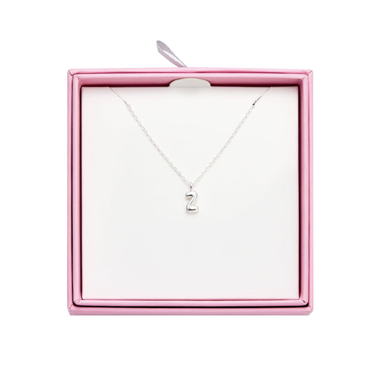 Kid's Sterling Silver Letter Z Initial Necklace - Philip Jones Jewellery