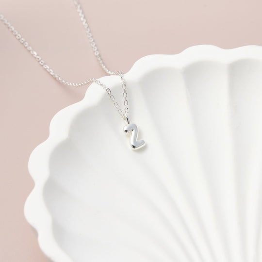 Kid's Sterling Silver Letter Z Initial Necklace - Philip Jones Jewellery