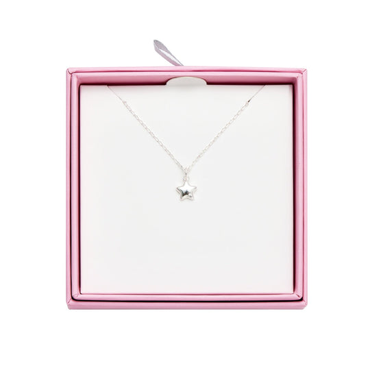 Kids Sterling Silver Star Necklace Created with Zircondia® Crystals - Philip Jones Jewellery