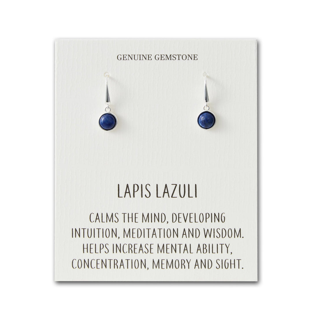 Lapis Drop Earrings with Quote Card - Philip Jones Jewellery