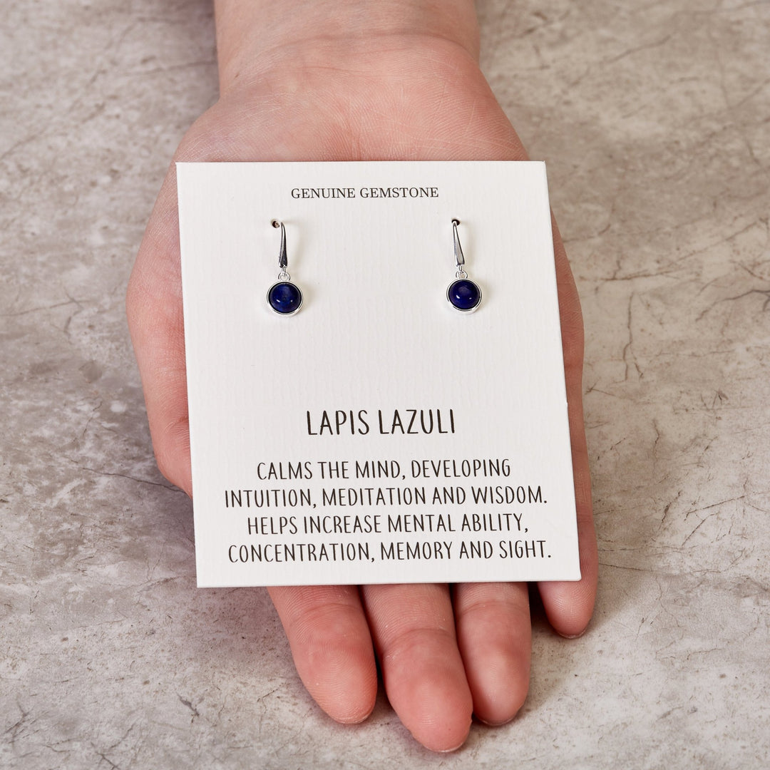 Lapis Drop Earrings with Quote Card - Philip Jones Jewellery
