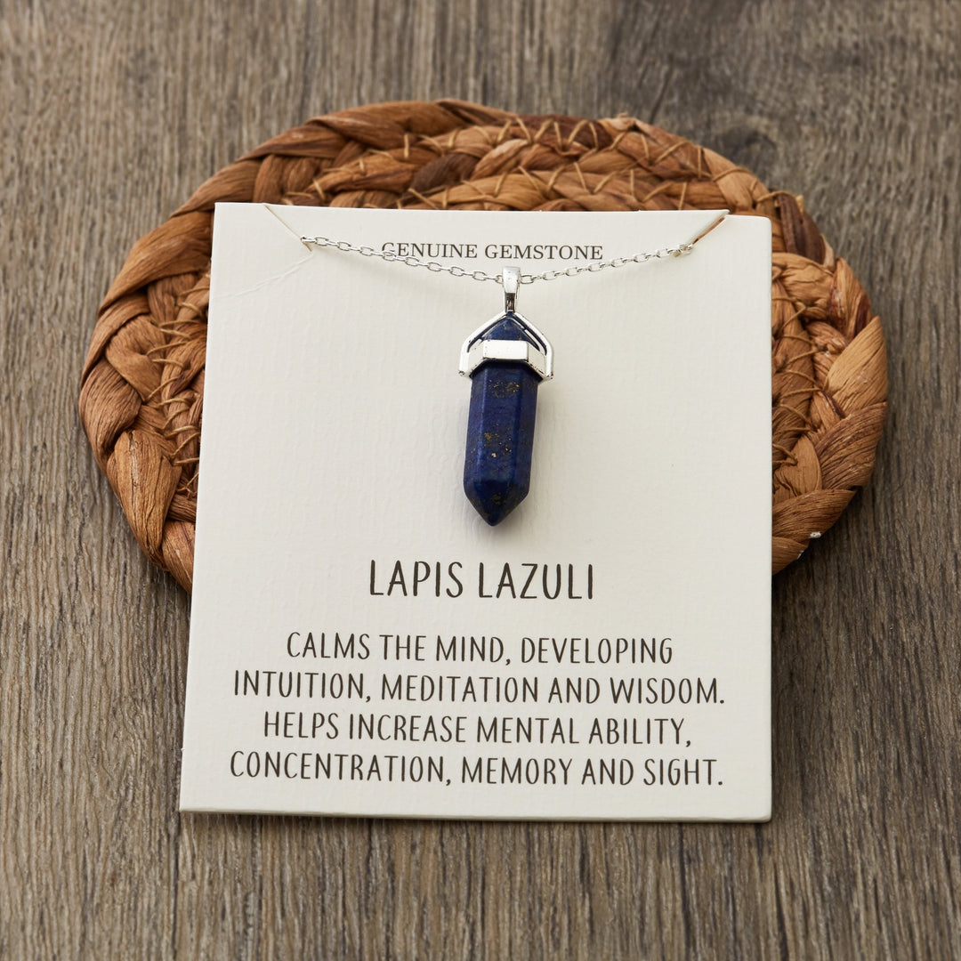 Lapis Gemstone Necklace with Quote Card - Philip Jones Jewellery