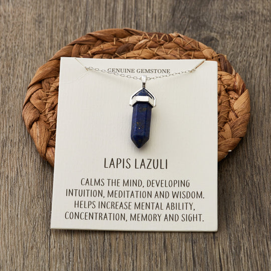 Lapis Gemstone Necklace with Quote Card - Philip Jones Jewellery