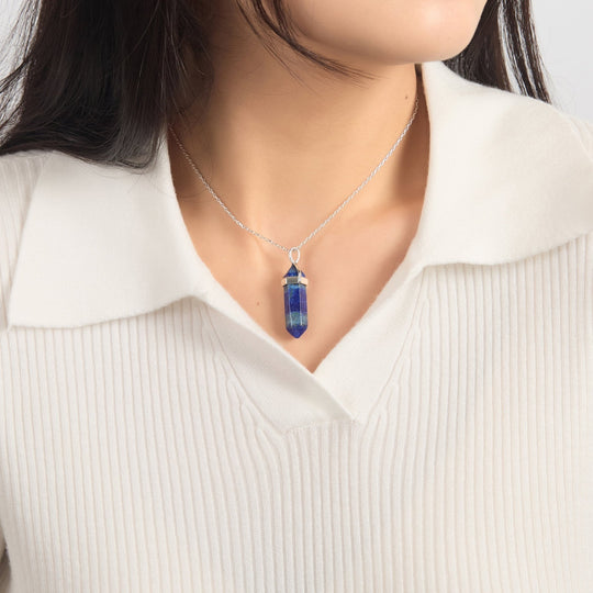 Lapis Genuine Gemstone Necklace – Philip Jones Jewellery