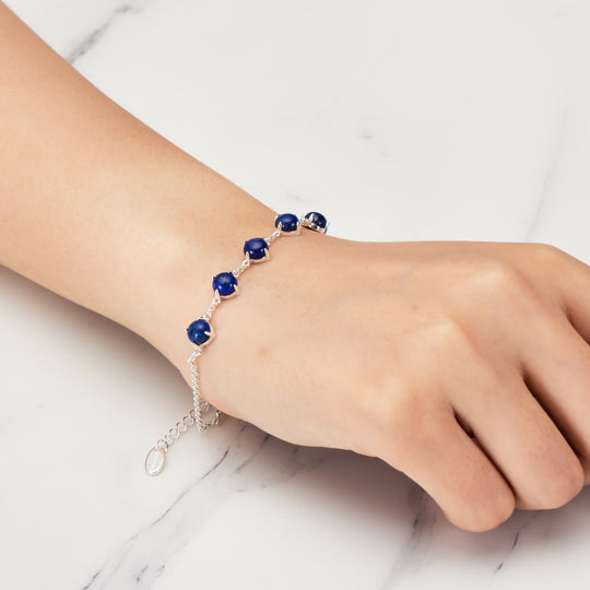 Lapis Lazuli Gemstone Bracelet - Philip Jones Jewellery