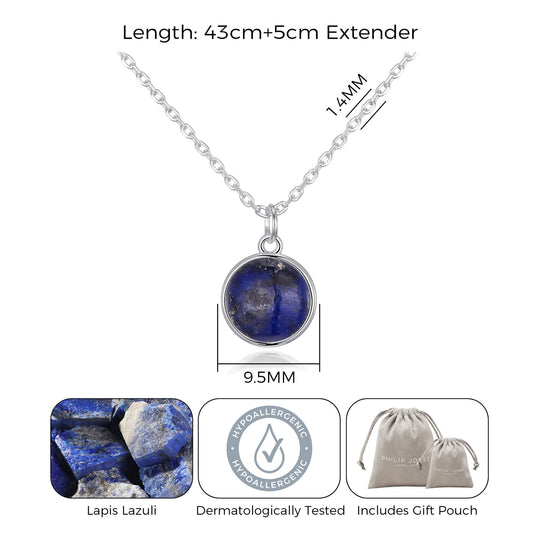 Lapis Necklace with Quote Card - Philip Jones Jewellery