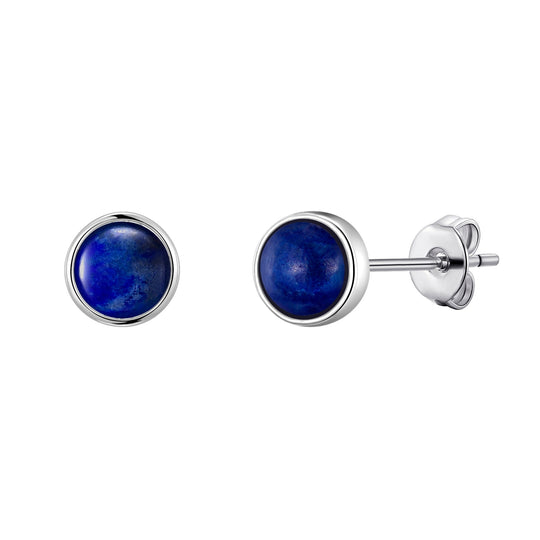 Lapis Stud Earrings - Philip Jones Jewellery