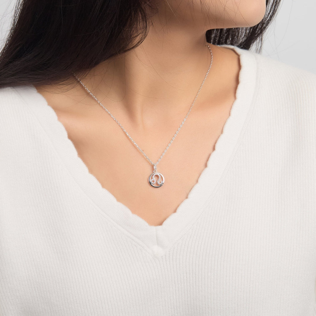 Leo Star Sign Zodiac Necklace and Quote Card with Zircondia® Crystals - Philip Jones Jewellery