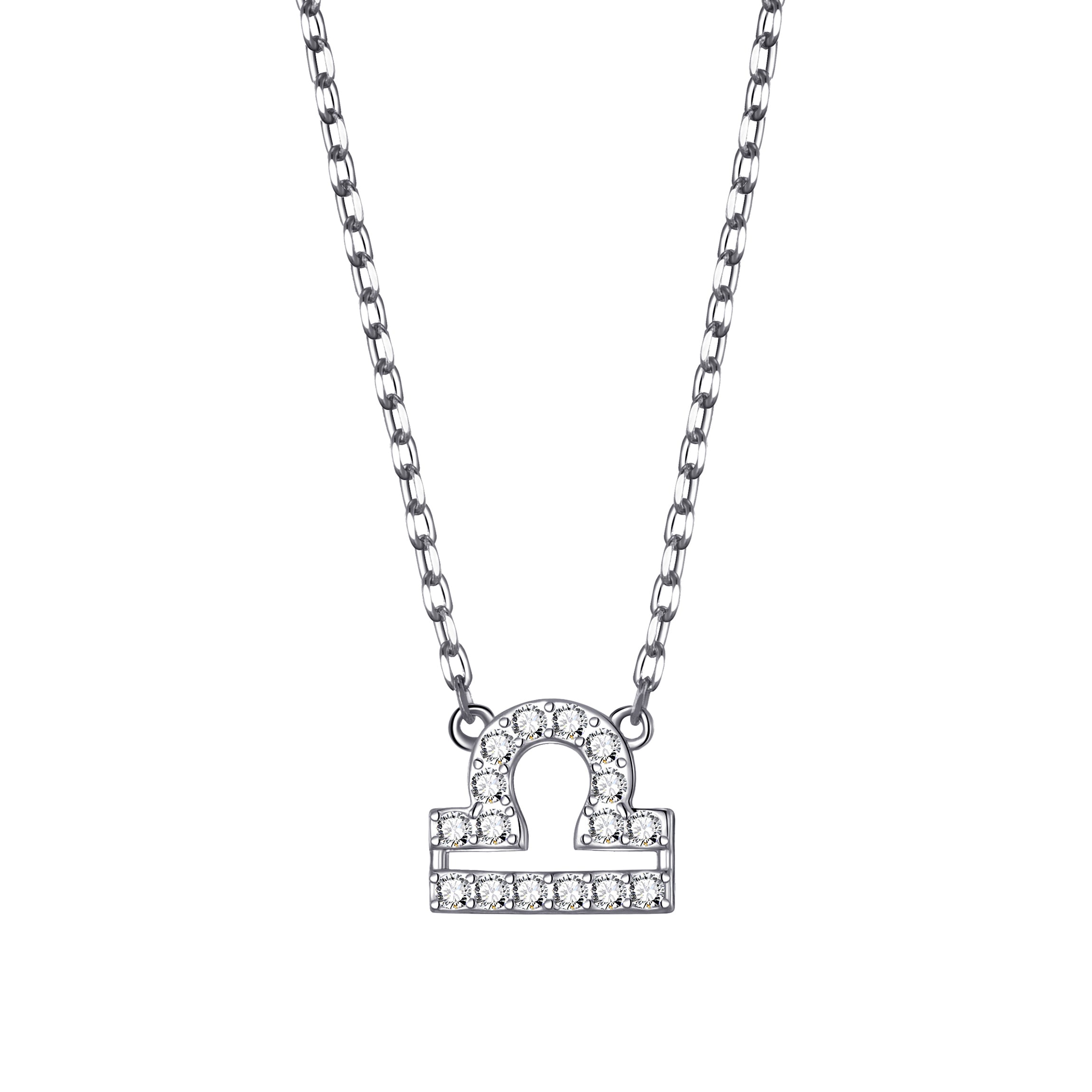 Libra Zodiac Star Sign Necklace Created with Zircondia® Crystals