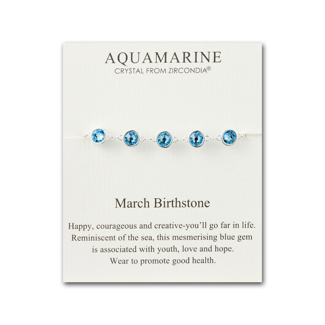 March Birthstone Bracelet Created with Aquamarine Zircondia