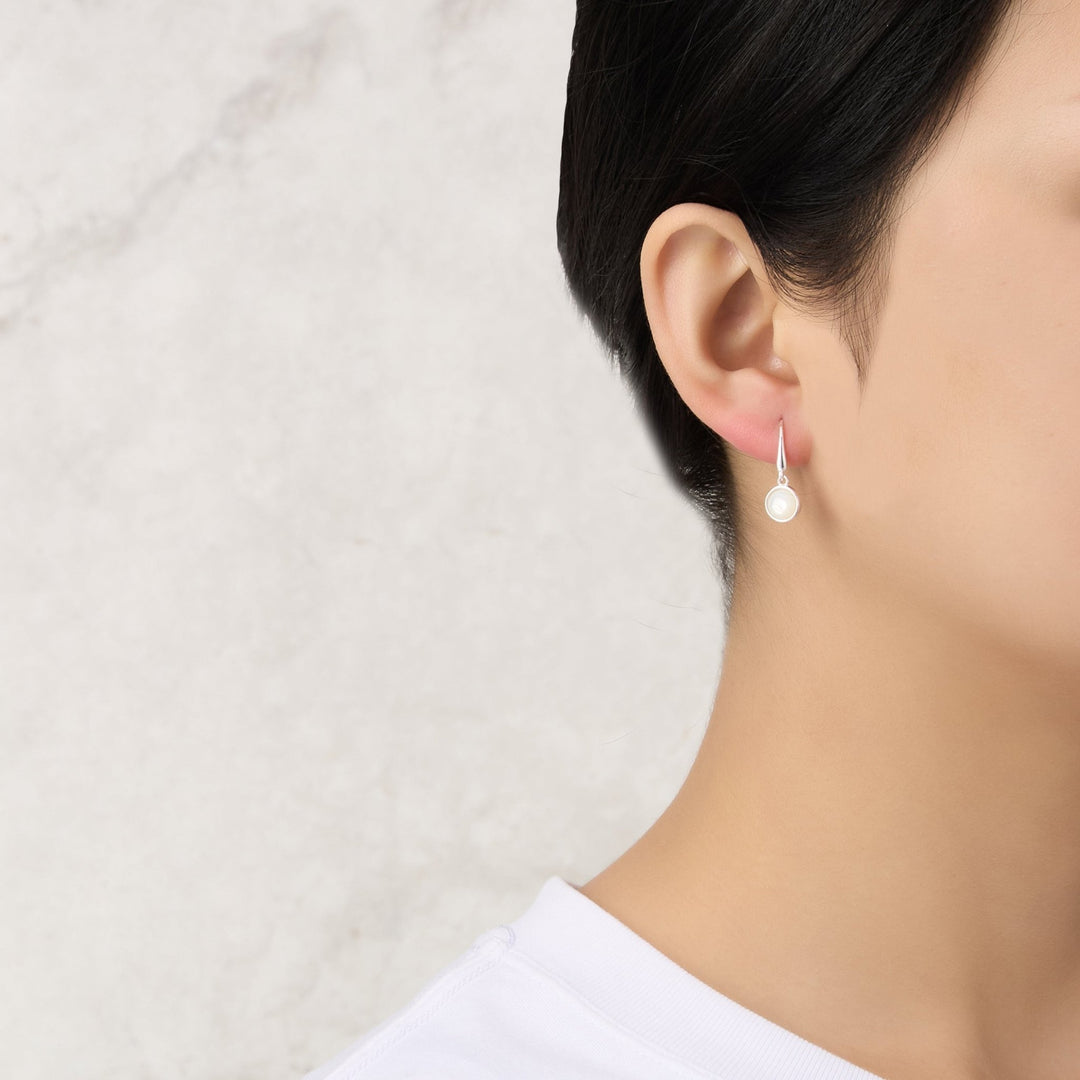 Mother of Pearl Drop Earrings with Quote Card - Philip Jones Jewellery