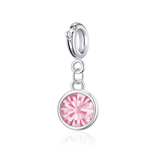 October (Tourmaline) Birthstone Charm Created with Zircondia® Crystals - Philip Jones Jewellery
