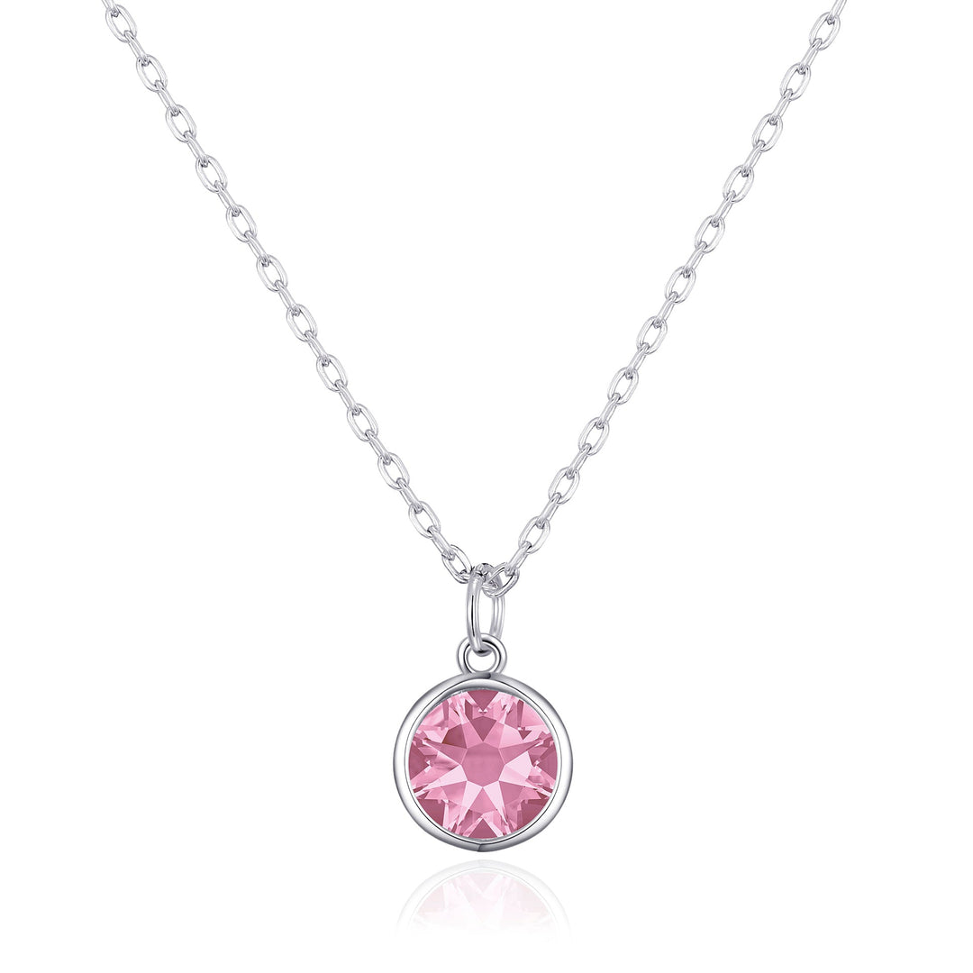 October (Tourmaline) Birthstone Necklace Created with Zircondia