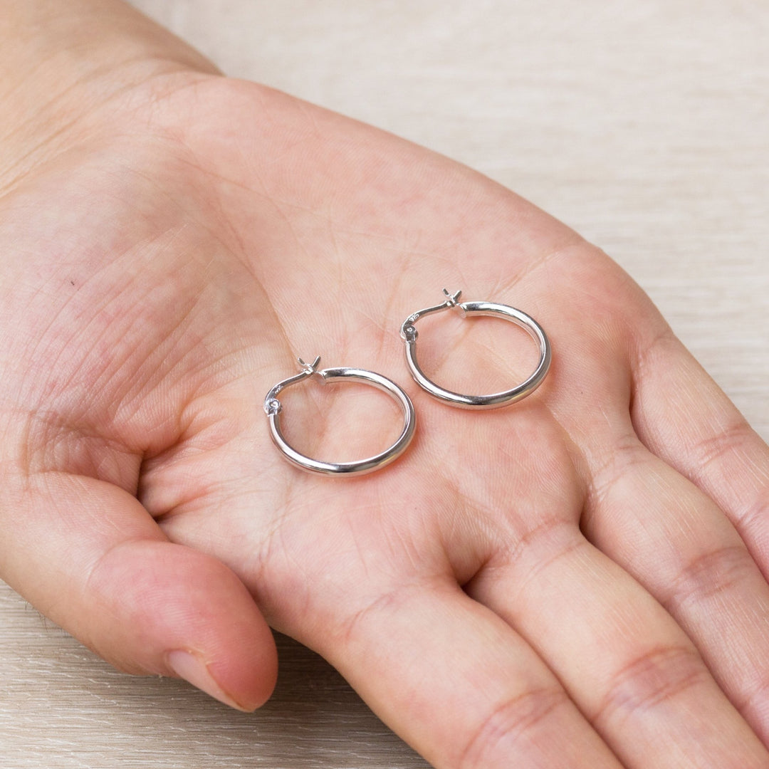 Pack of 3 Sterling Silver 20mm, 30mm, & 40mm Hoop Earrings - Philip Jones Jewellery