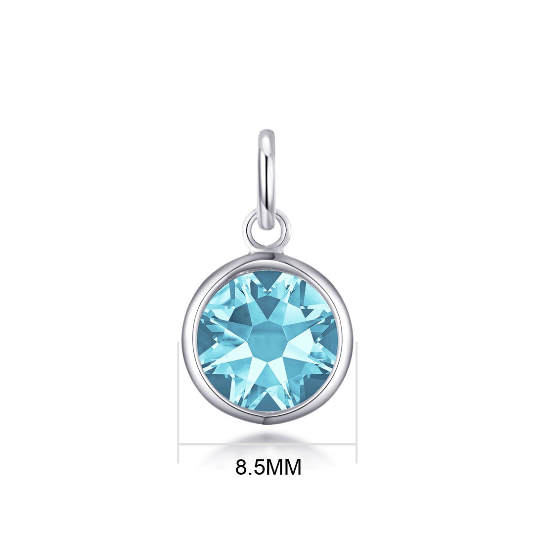 Pave Initial A Necklace with Birthstone Charm Created with Zircondia® Crystals - Philip Jones Jewellery