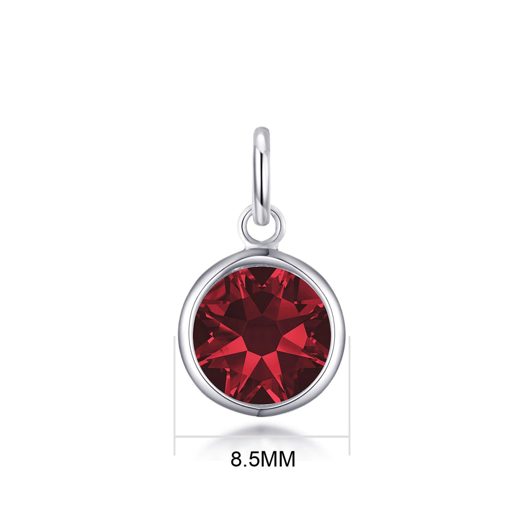 Pave Initial J Necklace with Birthstone Charm Created with Zircondia® Crystals - Philip Jones Jewellery