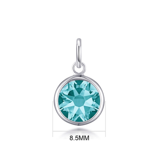 Pave Initial V Necklace with Birthstone Charm Created with Zircondia® Crystals - Philip Jones Jewellery