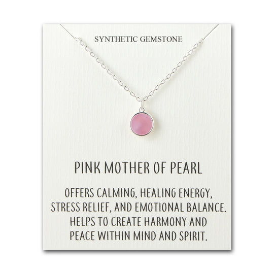 Pink Mother of Pearl Necklace with Quote Card - Philip Jones Jewellery