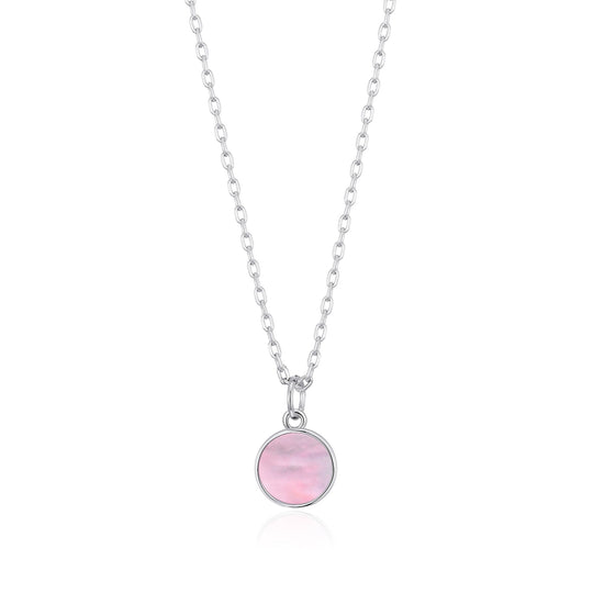 Pink Mother of Pearl Necklace with Quote Card - Philip Jones Jewellery