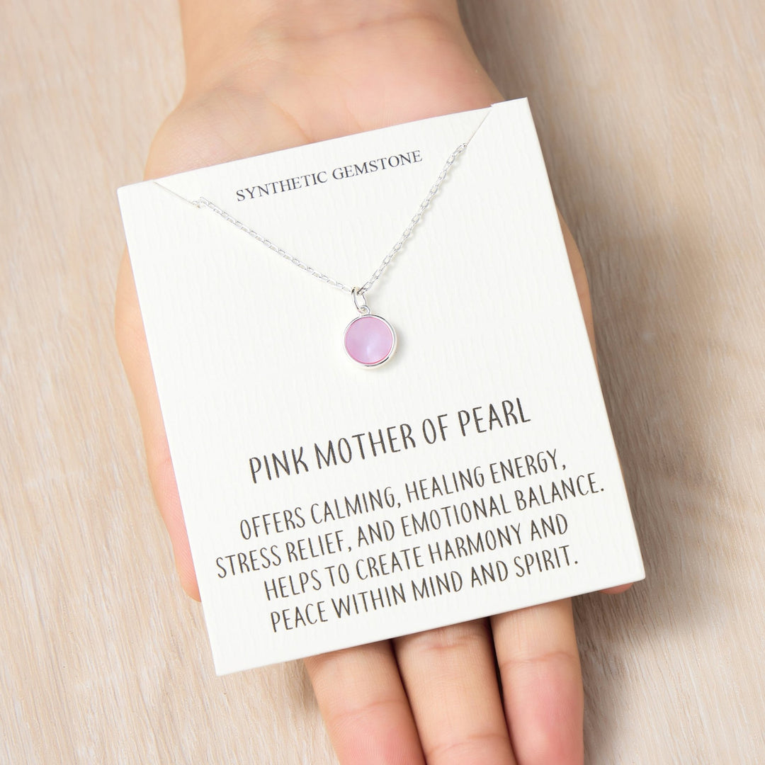Pink Mother of Pearl Necklace with Quote Card - Philip Jones Jewellery