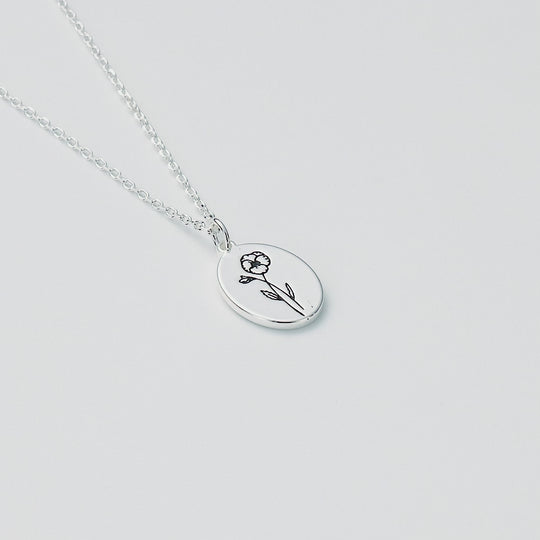 February Birth Flower Violet Necklace