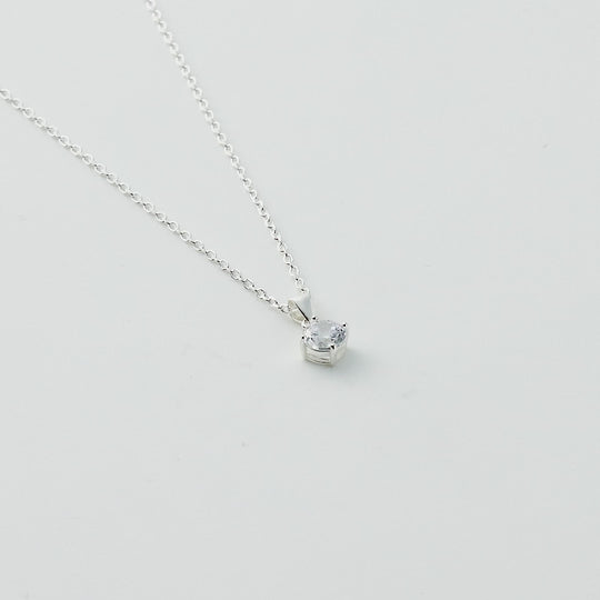 Sterling Silver I Couldn't Say I Do Without You Solitaire Crystal Necklace Video
