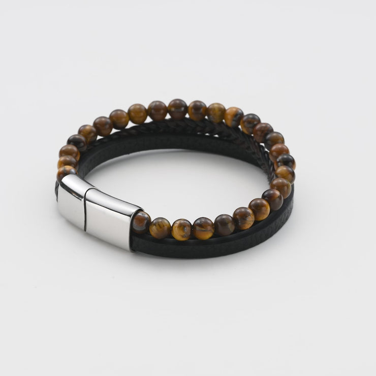 Tiger eye clearance stone mens bracelet