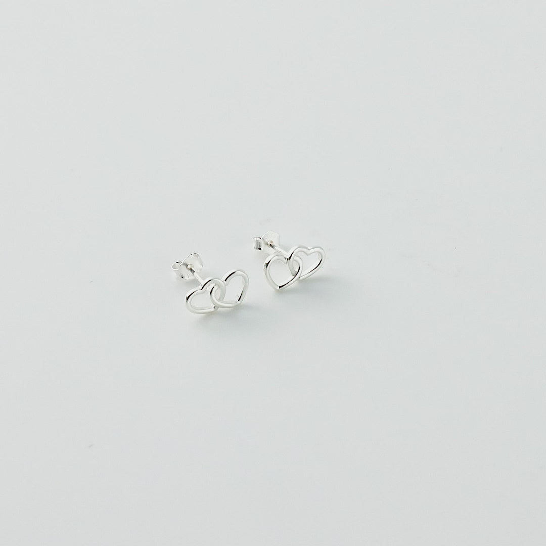 Sterling Silver I Couldn't Say I Do Without You Heart Link Earrings Video