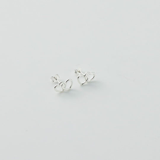 Sterling Silver I Couldn't Say I Do Without You Heart Link Earrings Video