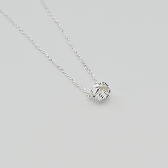 Silver Plated Thank You for Helping us Tie The Knot Wedding Necklace with Quote Card