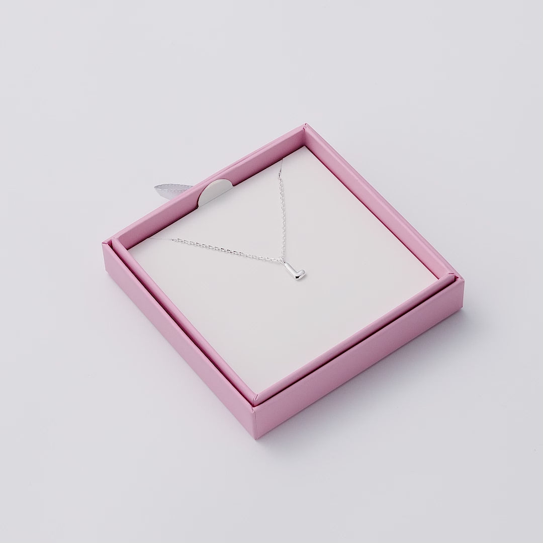 Kid's Sterling Silver Letter L Initial Necklace