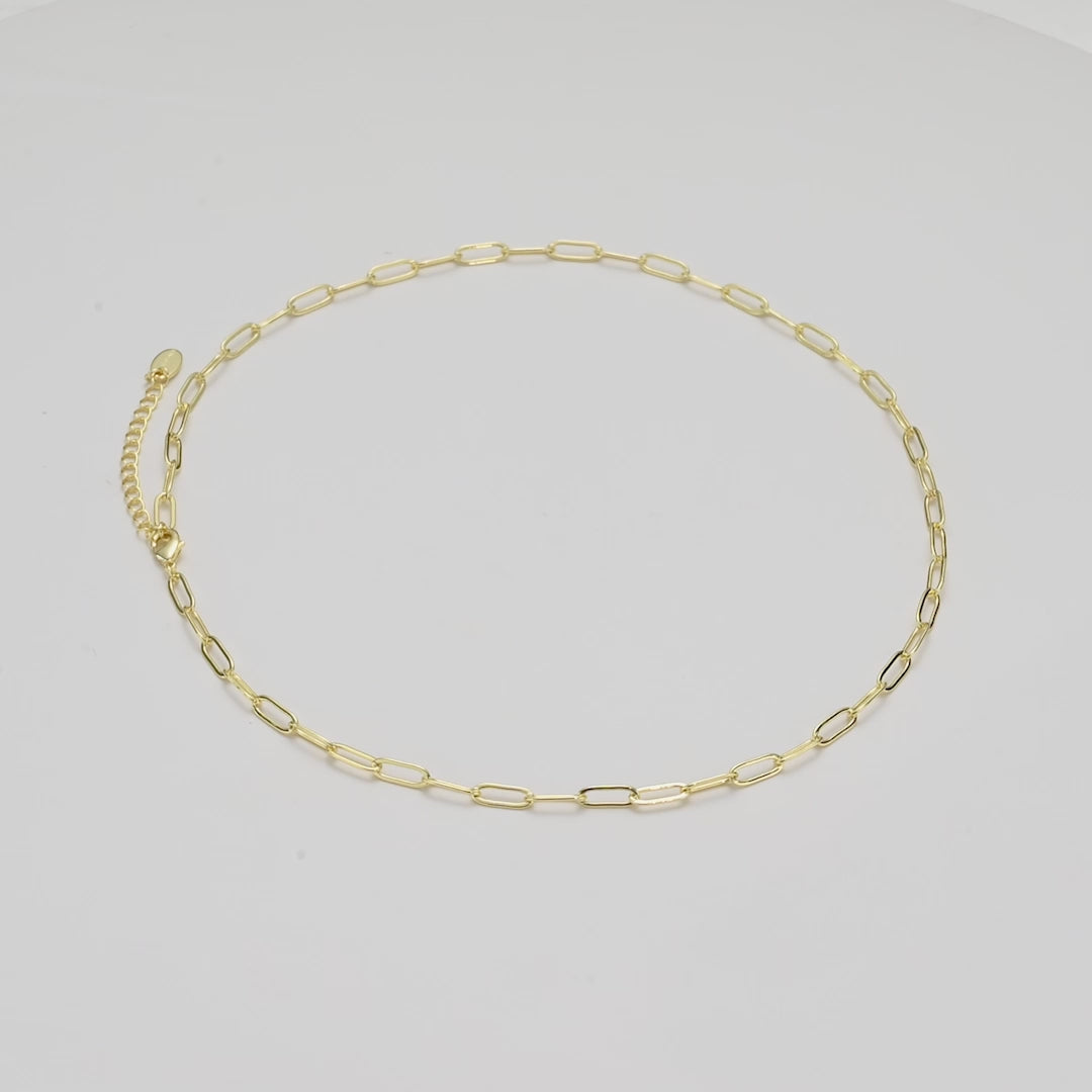 Gold Plated Paperclip Necklace Video