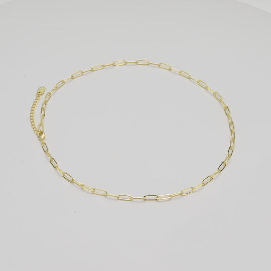 Gold Plated Paperclip Necklace Video