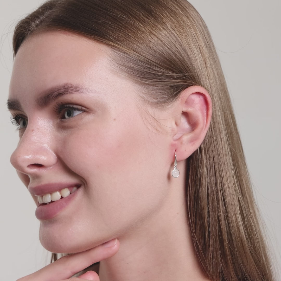 Rose Quartz Drop Earrings Video