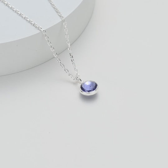 Light Purple Crystal Necklace Created with Zircondia® Crystals Video