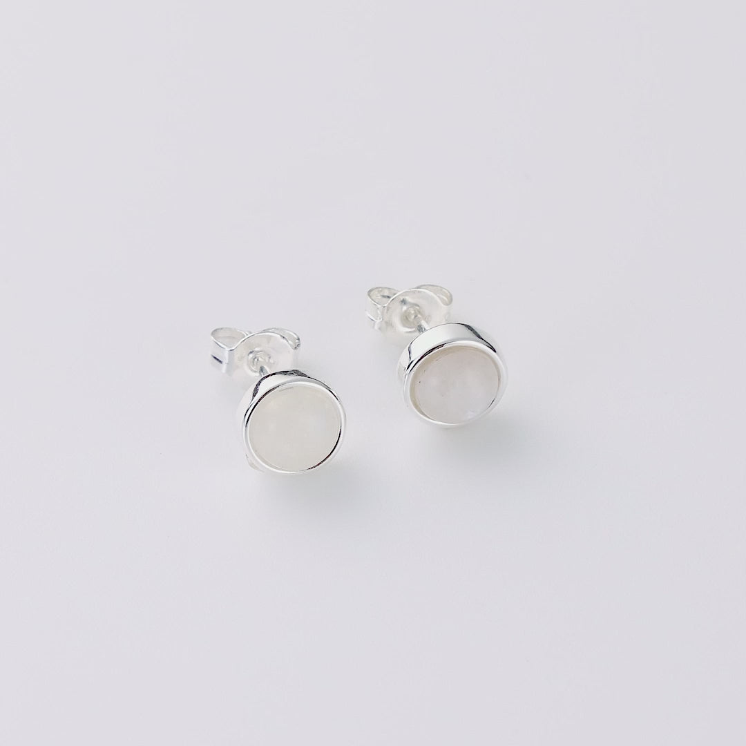 Moonstone Stud Earrings