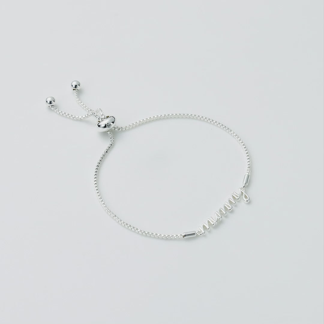 Silver Plated Mummy Bracelet Created with Zircondia® Crystals