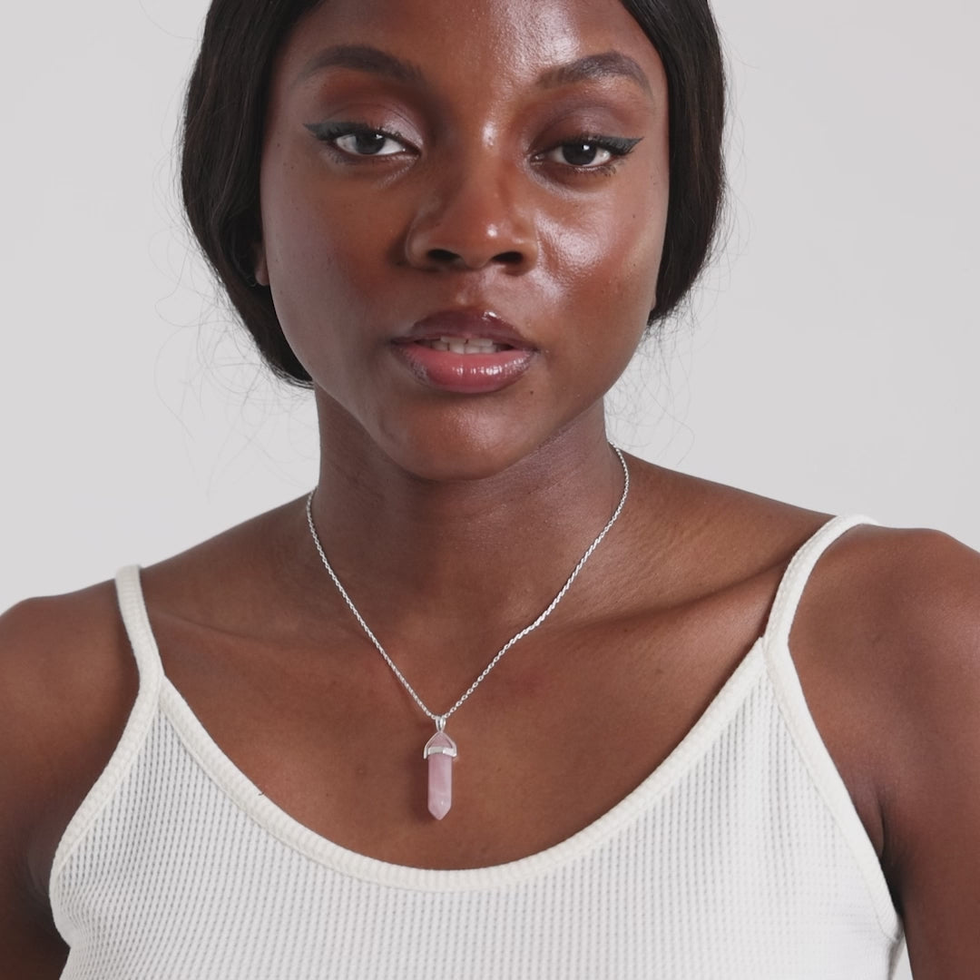 Rose Quartz Gemstone Necklace Video