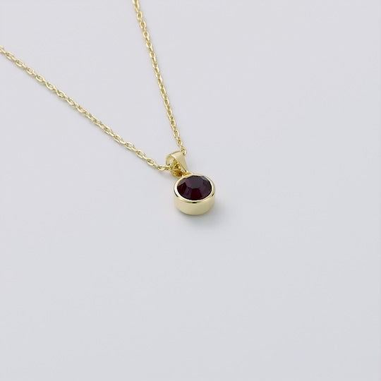 18k Gold Plated Purple Crystal Necklace Created with Zircondia® Crystals