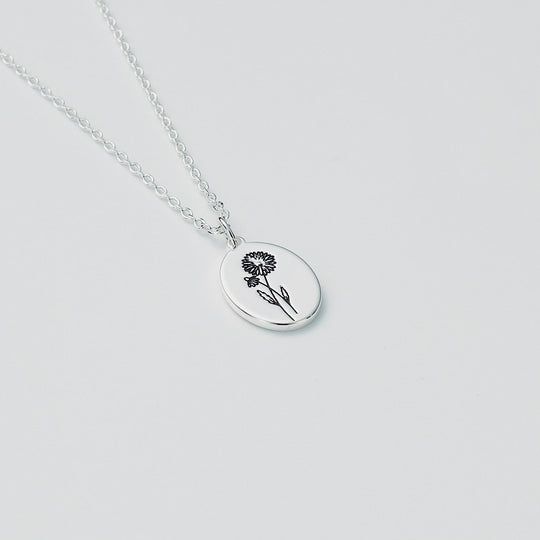 April Birth Flower Daisy Necklace