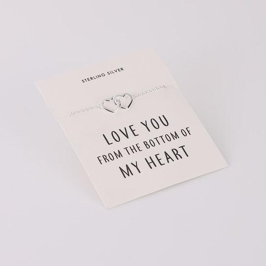 Sterling Silver Bottom of my Heart Bracelet