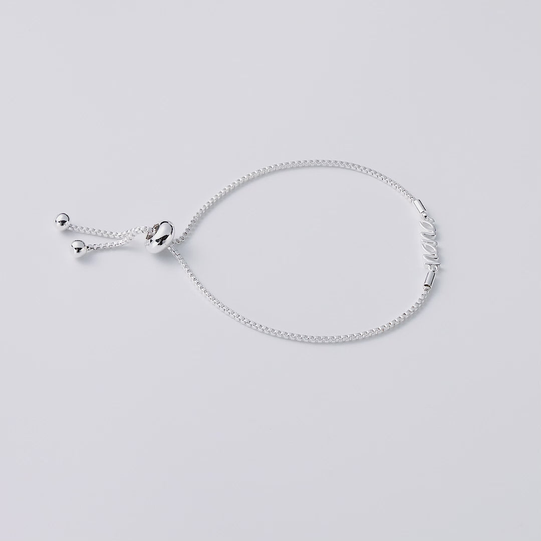 Silver Plated Nana Bracelet Created with Zircondia® Crystals