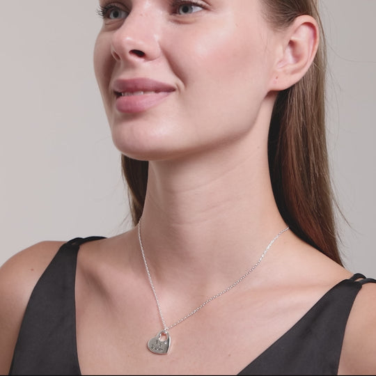 Big Sister Heart Necklace Created with Zircondia® Crystals Video