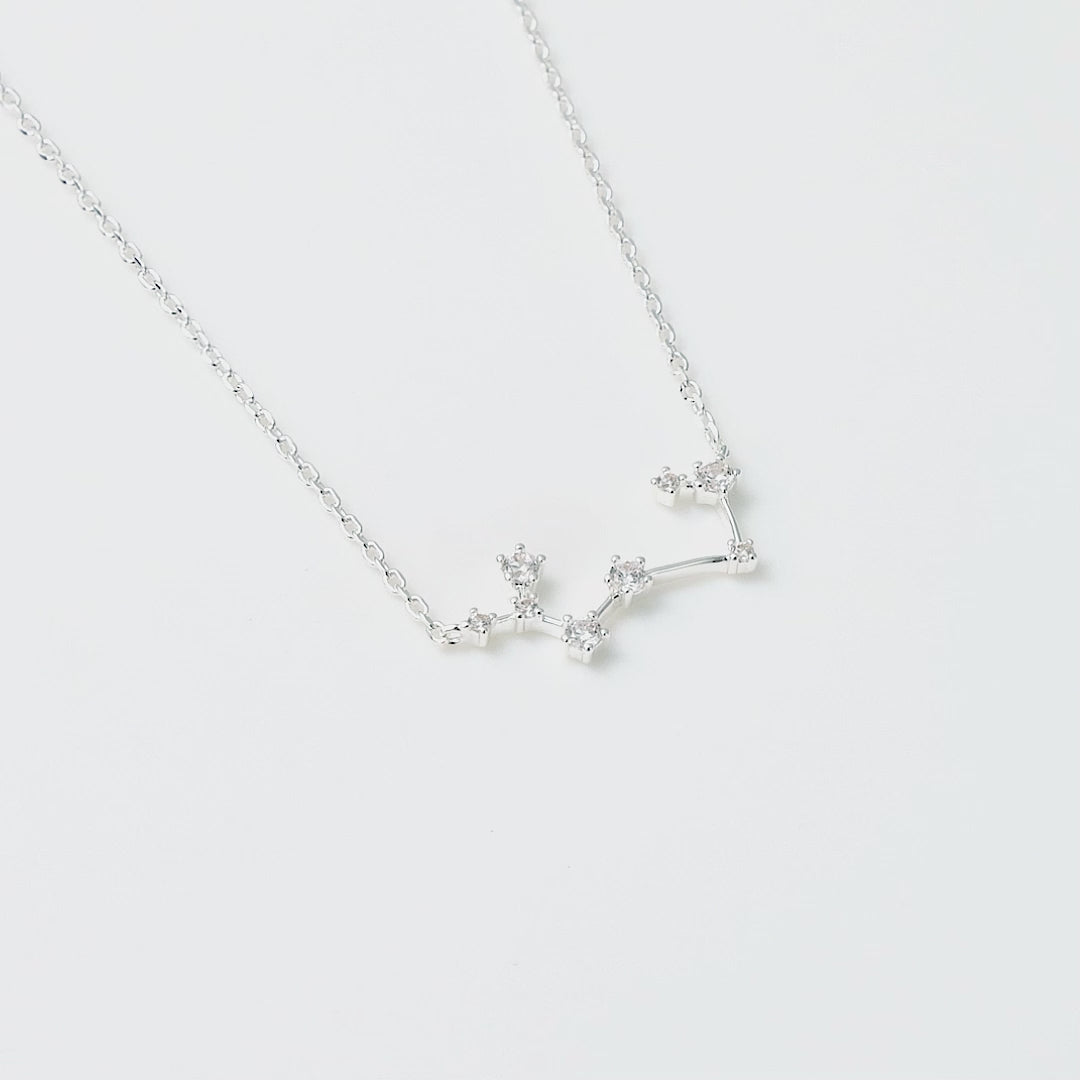 Sagittarius Star Sign Zodiac Constellation Necklace with Zircondia® Crystals