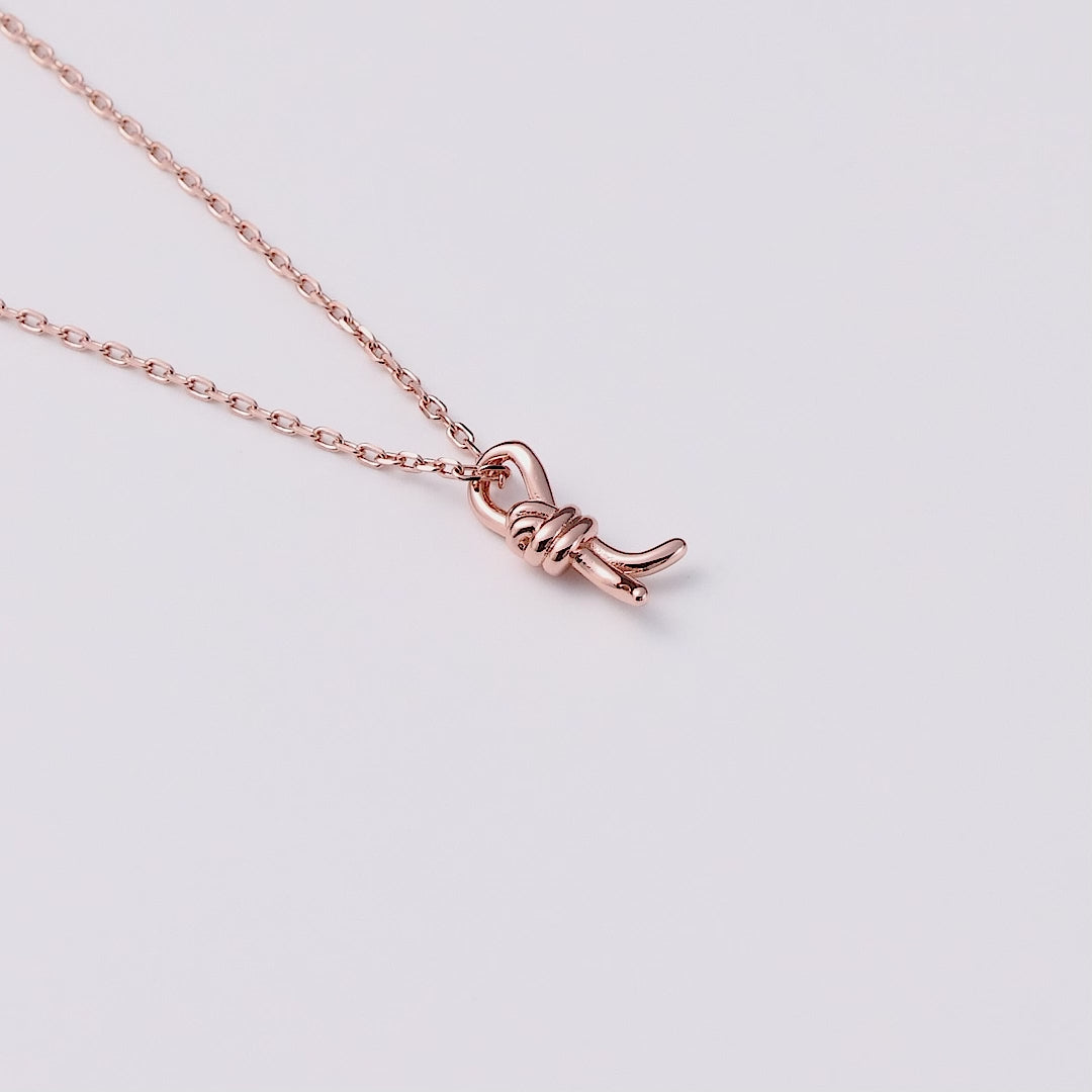 Rose Gold Plated Knot Necklace